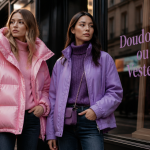doudoune veste urbaine rose violet mannequins