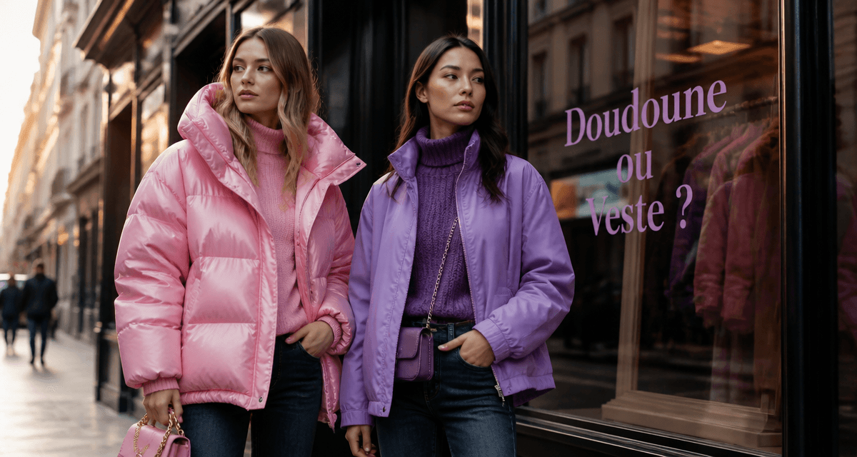 doudoune veste urbaine rose violet mannequins