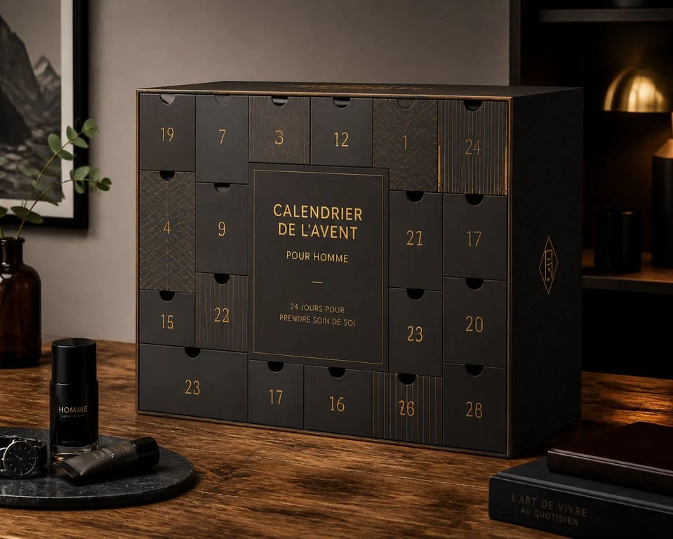Calendrier de l'avent homme slip et sous-vêtements, coffret cadeau original pour les fêtes