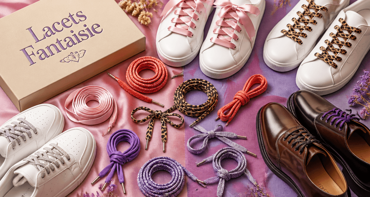 Lacets fun colorés et matières originales pour sneakers