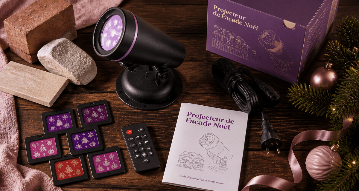 meilleur projecteur facade noel sur table avec accessoires