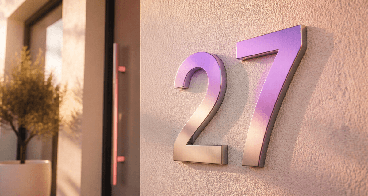 numero de maison design sur facade moderne