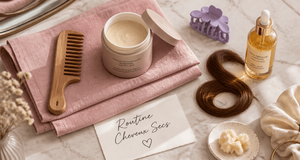 peut on appliquer un masque sur cheveux secs sur table de salle de bain