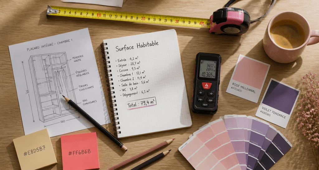 placard surface habitable outils mesure