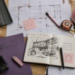 plan de travail hangar aménagé en maison