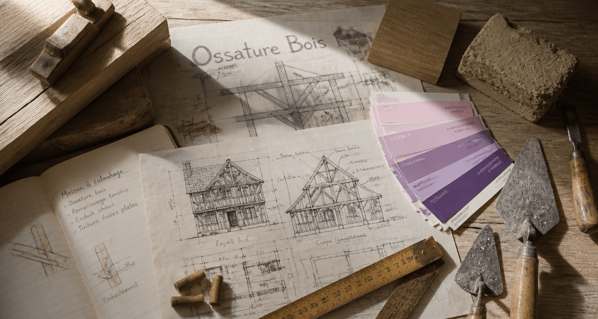 plans et échantillons colombage maison