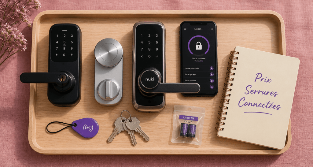serrure connectée prix différents modèles et accessoires