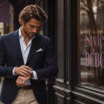 style bcbg homme blazer bleu paris