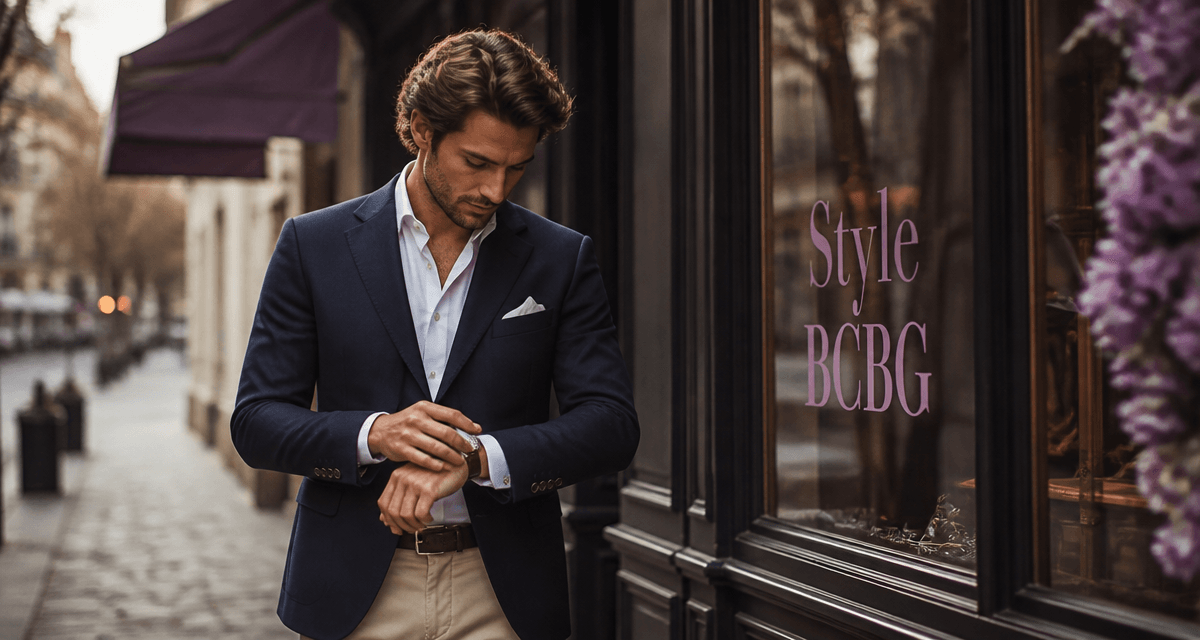style bcbg homme blazer bleu paris