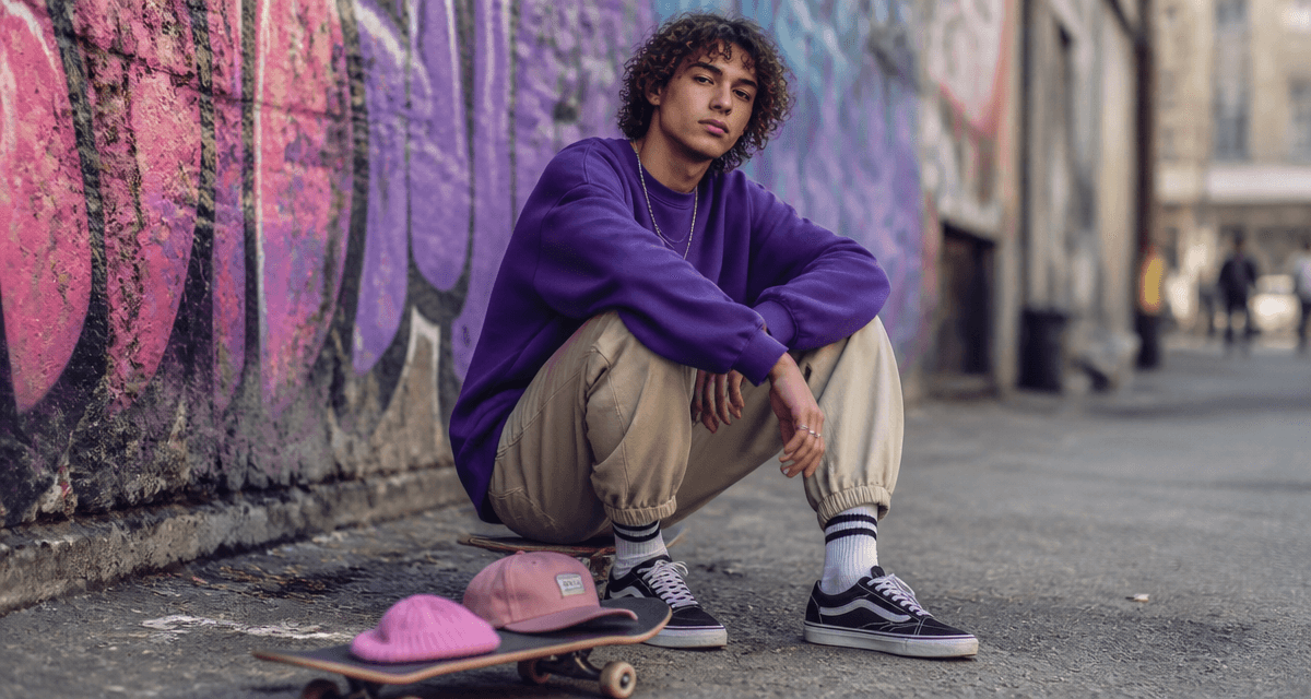 style skateur homme look oversize urbain