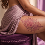 tatouage cuisse femme signification floral mandala