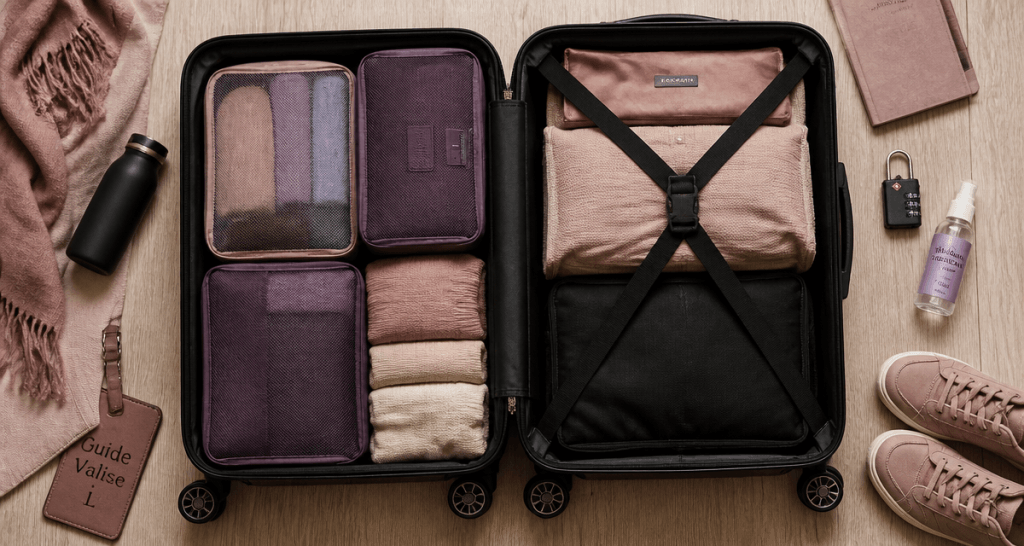 valise l ouverte organisée 100 litres
