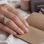Bague marquise femme en or blanc avec diamant taille marquise