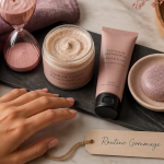 combien de temps laisser un gommage sur le visage, exfoliants et minuteur sur table