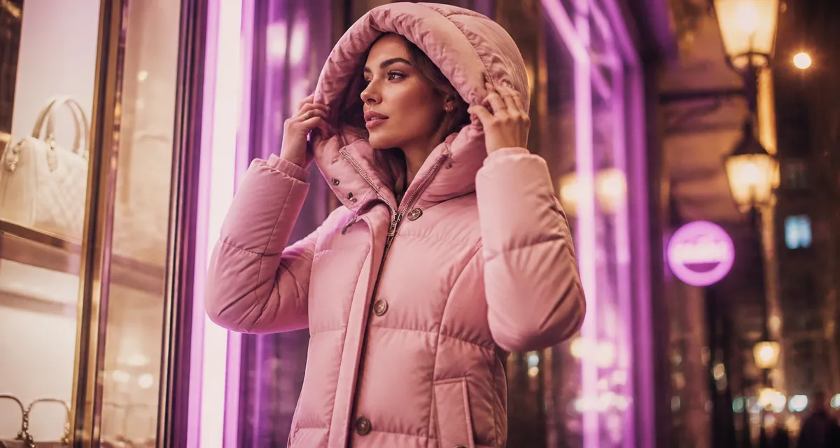 marque de doudoune de luxe femme rose