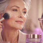 meilleure poudre libre peau mature application pinceau