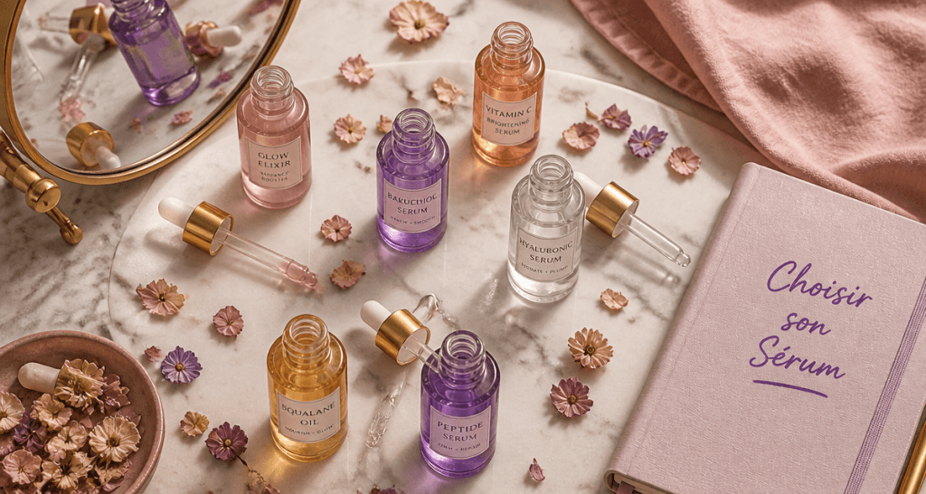 quel serum choisir flat lay sérums et accessoires