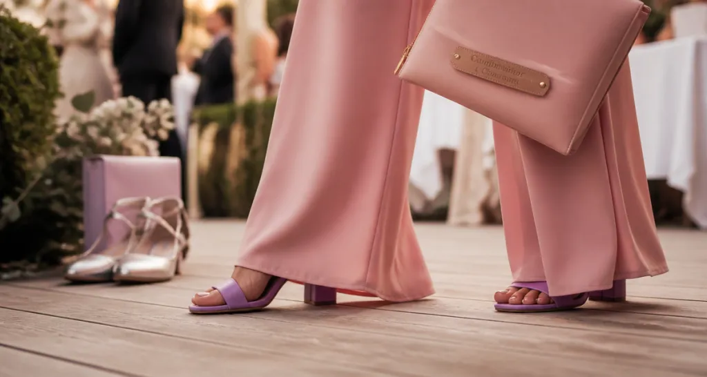 quelle chaussure avec une combinaison pour un mariage sandales talons
