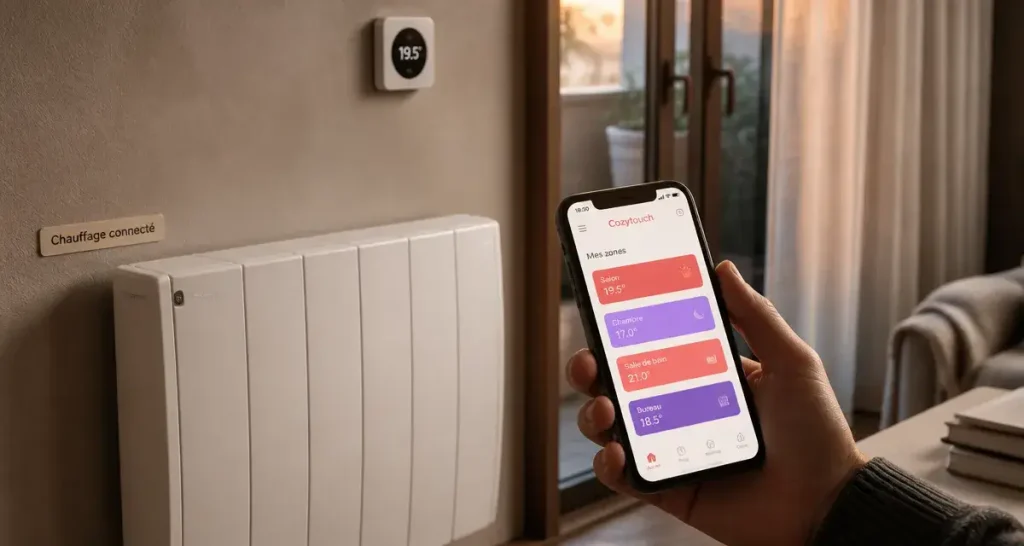 Radiateur connecté Thermor avec pilotage intelligent via appli