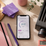 thermostat connecté radiateur smartphone design