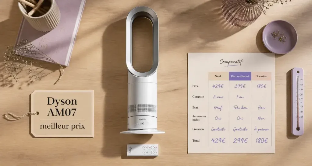 Ventilateur Dyson AM07 meilleur prix : comparatif neuf, reconditionné, occasion
