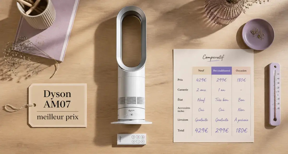 Ventilateur Dyson AM07 meilleur prix : comparatif neuf, reconditionné, occasion