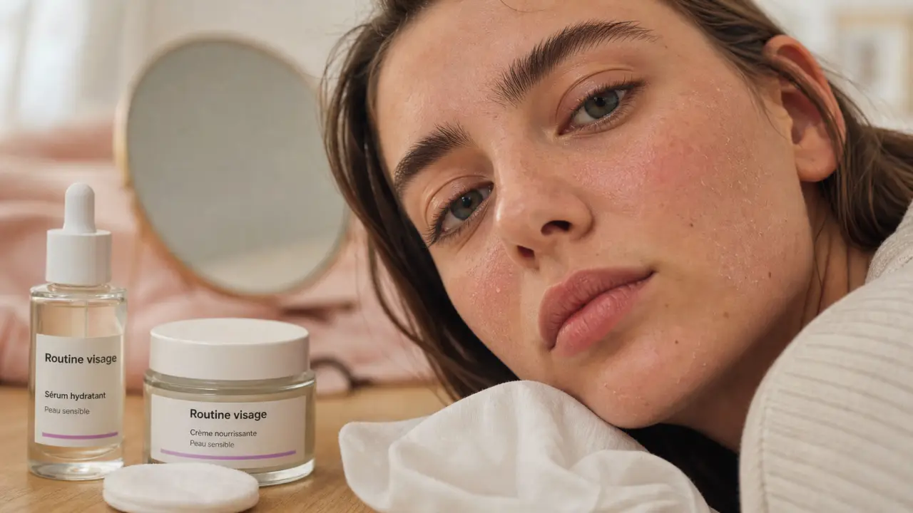Eczéma sur visage : plaques rouges et peau sèche