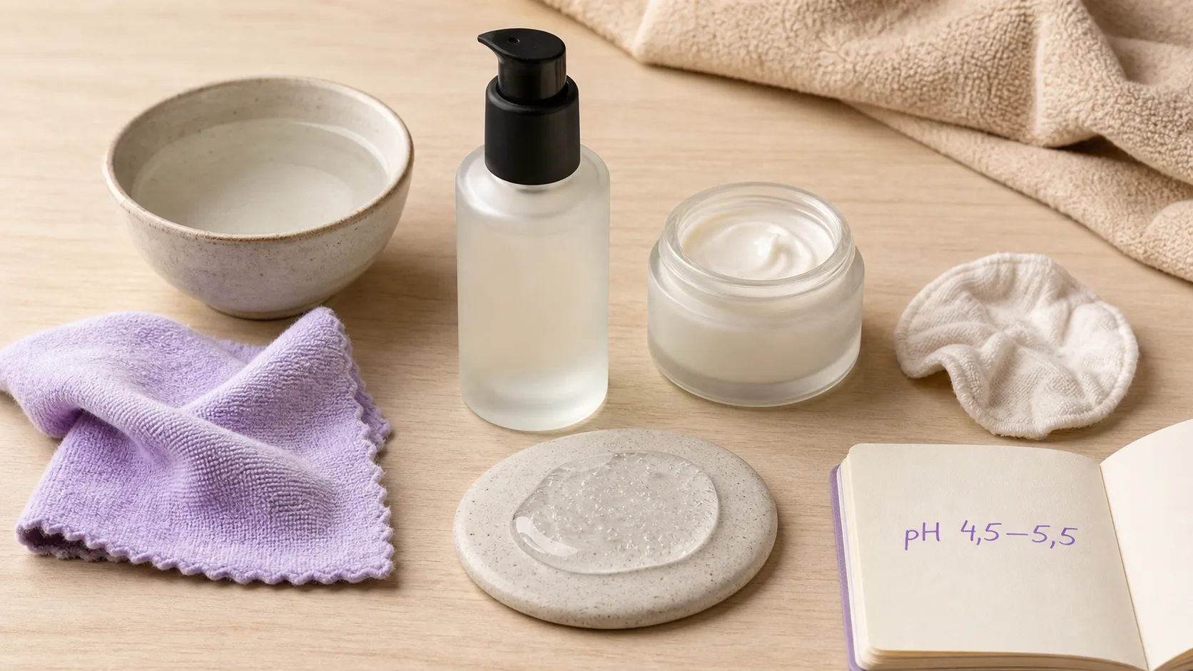 Meilleur nettoyant visage pH 4,5–5,5 textures gel et crème lavante