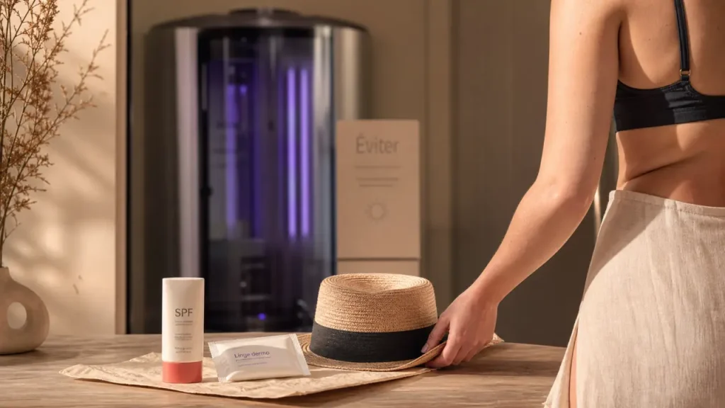 Microneedling soleil : flacon SPF et 72 h sans UV pour éviter taches