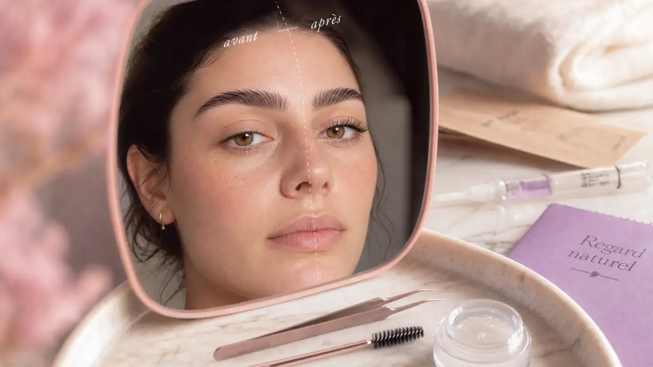 Regard naturel : rehaussement, cil à cil et browlift, avant/après