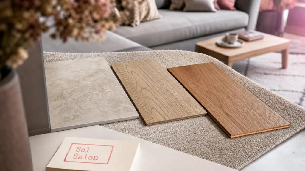 Sol salon : parquet, vinyle, grès cérame comparés