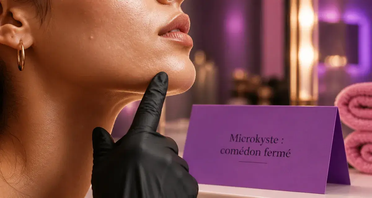 allintitle:microkyste visage photo : microkyste comédon fermé sur la mâchoire