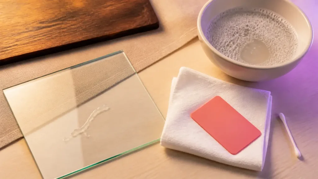 Colle sèche sur bois, plastique, verre ou tissu : la méthode simple pour l’enlever sans abîmer le support