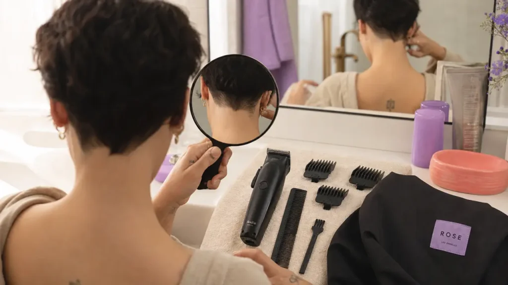 Coupe à la tondeuse sans trous : 2 miroirs, sabots longs et bon ordre de passage