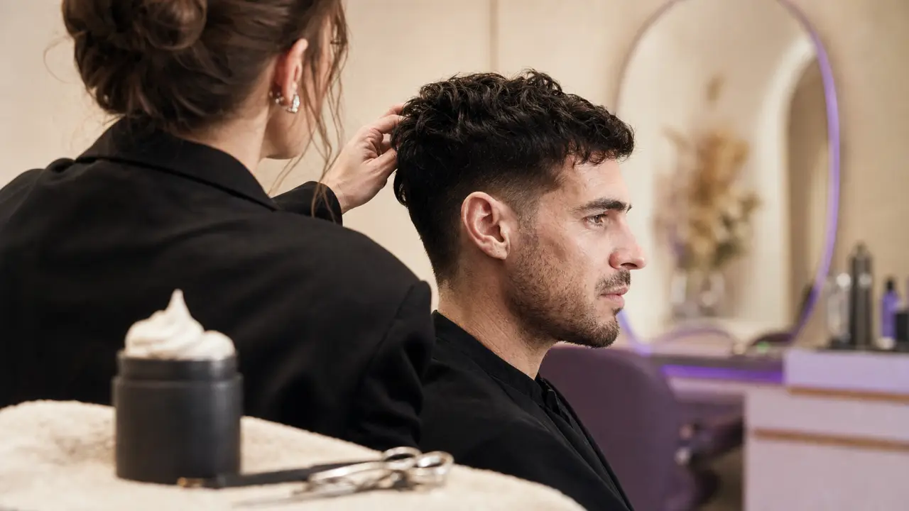 Coupe calvitie : buzz cut chez le coiffeur