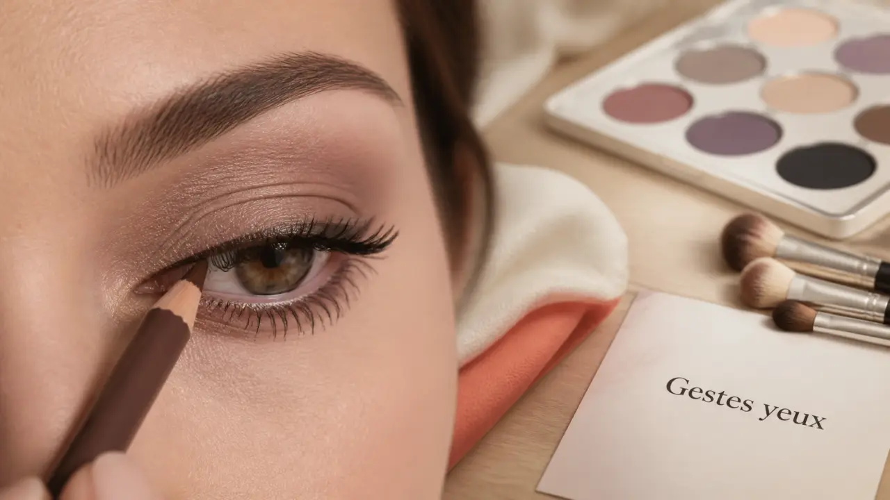 Démonstration maquillage yeux : gros plan regard