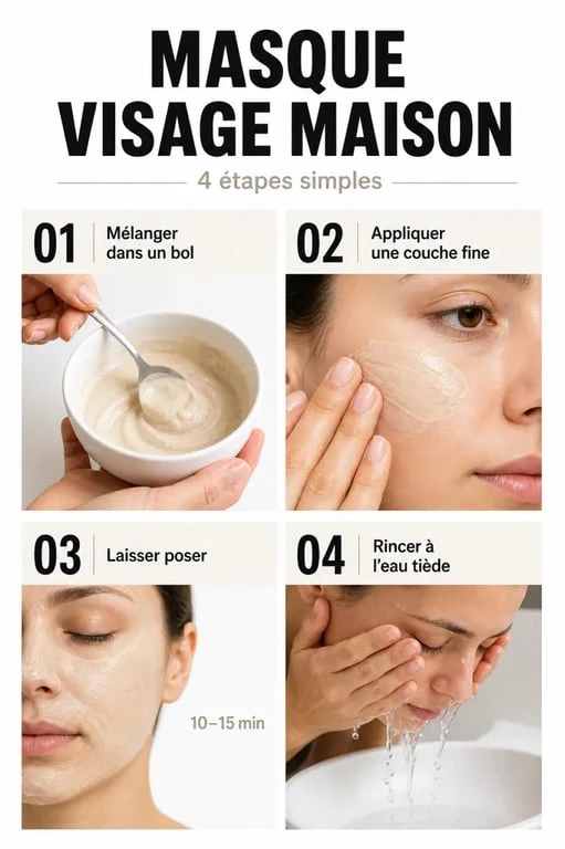 Masques pour le visage maison : étapes de préparation, application et rinçage