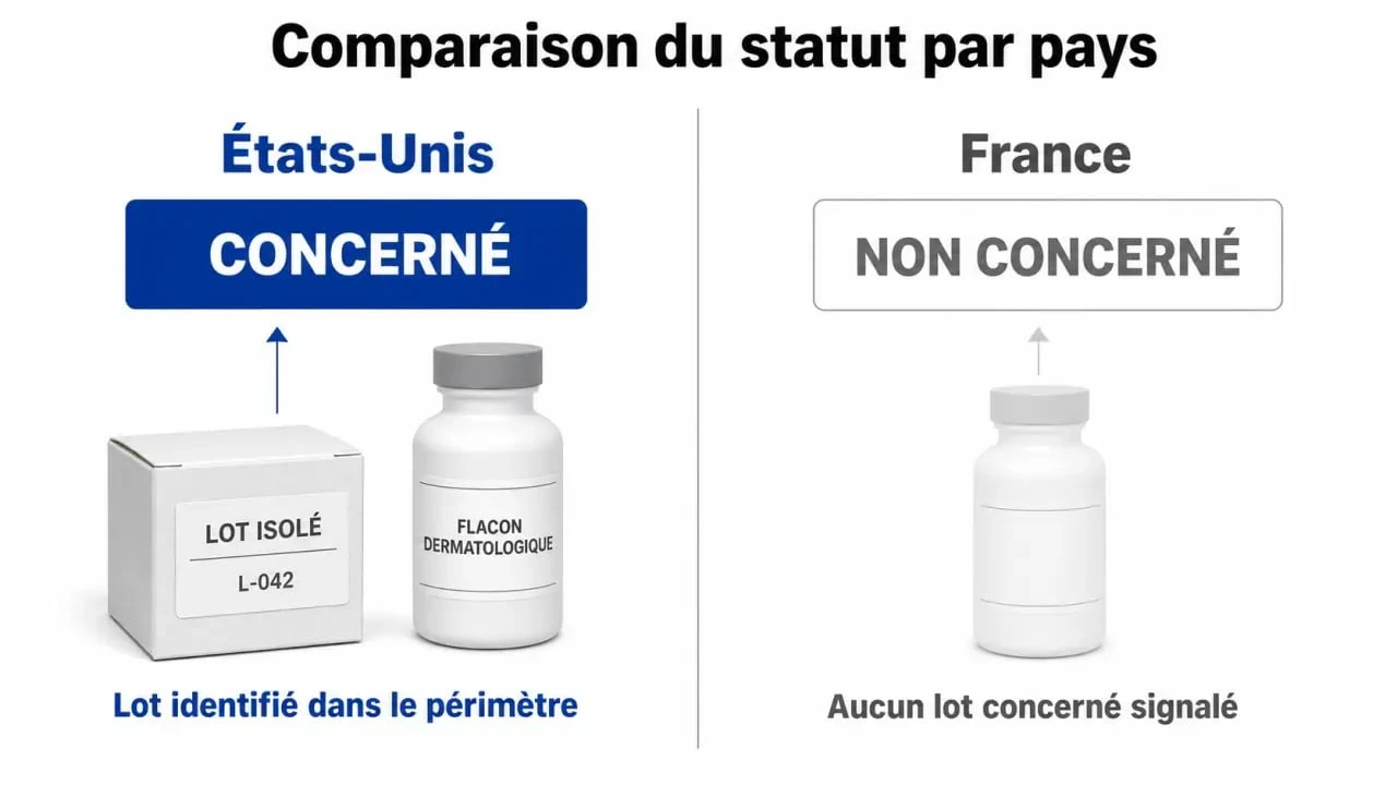 La Roche-Posay danger : comparaison visuelle entre produits concernés aux États-Unis et produits non concernés en France