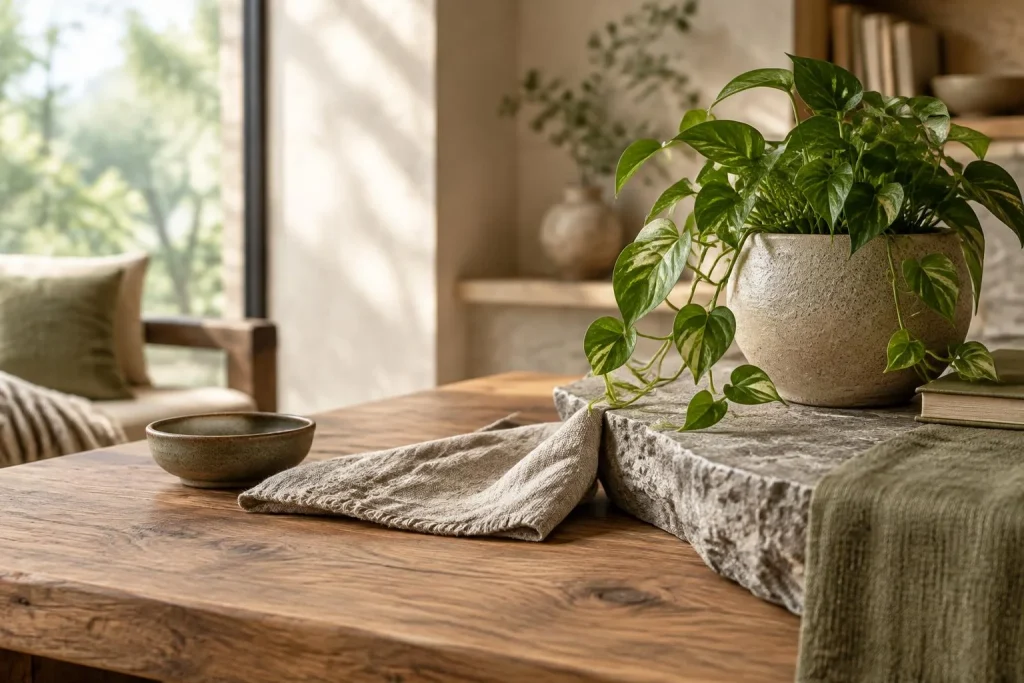 Éléments naturels en déco : le bois et la pierre suffisent-ils sans les fibres textiles ?