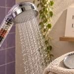 Pommeau de douche billes : gouttes et micro-orifices, débit économique