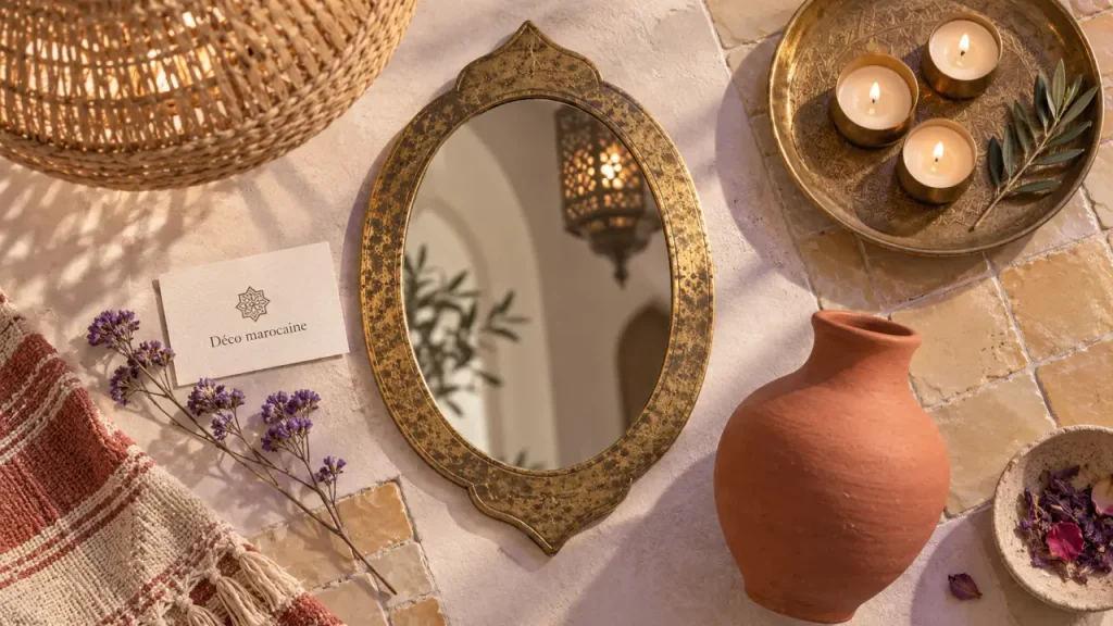 La déco marocaine réchauffe un intérieur moderne grâce au zellige, au laiton et au raphia