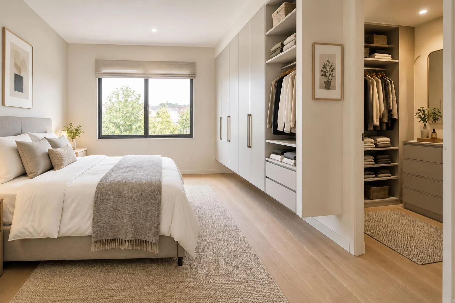Petite chambre : installer un dressing sans gêner